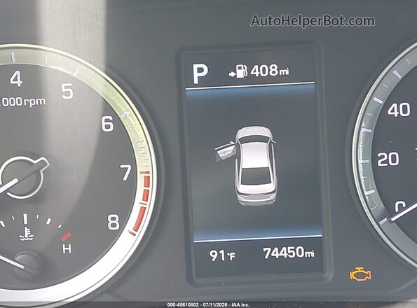 5NPE34AF2KH769838 2019 HYUNDAI SONATA Gray Вид задніх сидінь