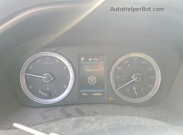 5NPE34AF2KH820920 2019 HYUNDAI SONATA Black Вид щитка приладів