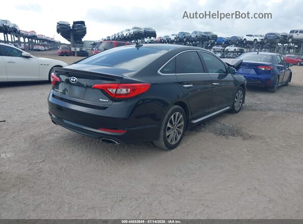 5NPE34AF3GH274281 2016 HYUNDAI SONATA Black უკანა მარჯვენა