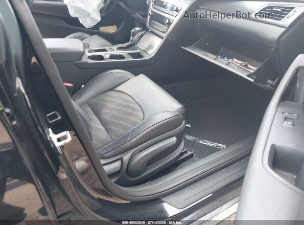 5NPE34AF3GH274281 2016 HYUNDAI SONATA Black წინა სალონის ხედი