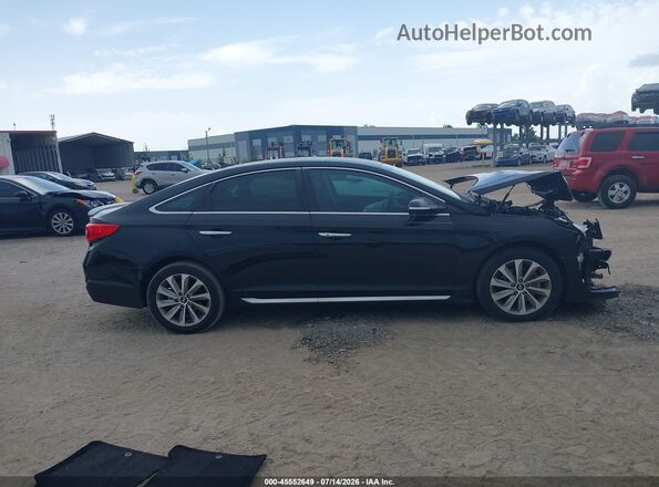 5NPE34AF3GH274281 2016 HYUNDAI SONATA Black უკანა სალონის ხედი