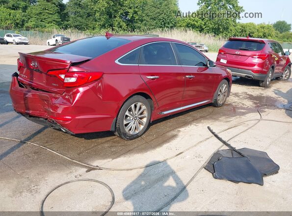 5NPE34AF3GH335399 2016 HYUNDAI SONATA Red Հետևի աջ