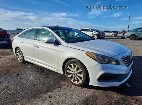 5NPE34AF3GH336584 2016 HYUNDAI SONATA Белый Передняя правая четверть