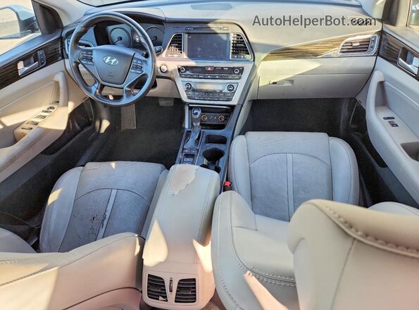5NPE34AF3GH336584 2016 HYUNDAI SONATA Белый Вид панели приборов