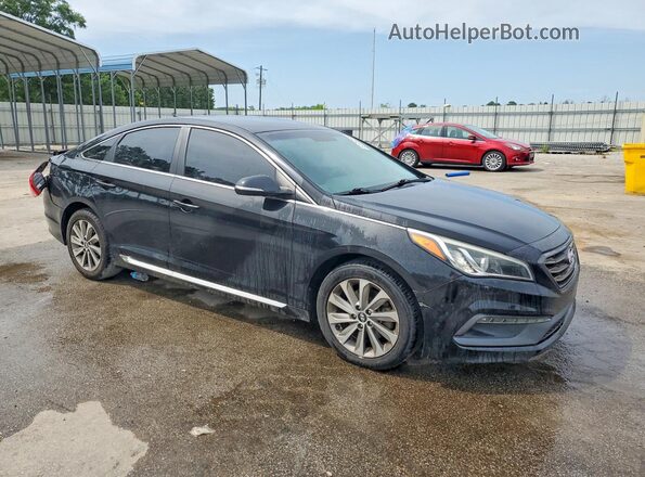 5NPE34AF3GH360822 2016 HYUNDAI SONATA Black წინა მარჯვენა