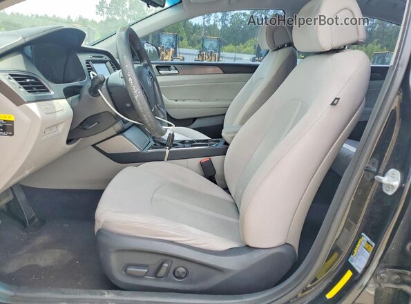5NPE34AF3GH360822 2016 HYUNDAI SONATA Black წინა სალონის ხედი