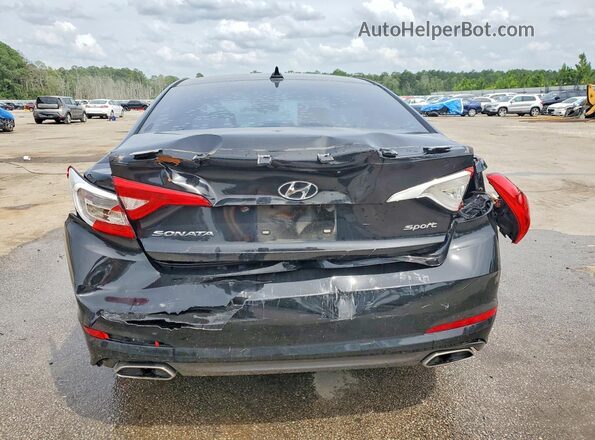 5NPE34AF3GH360822 2016 HYUNDAI SONATA Black უკანა ხედი