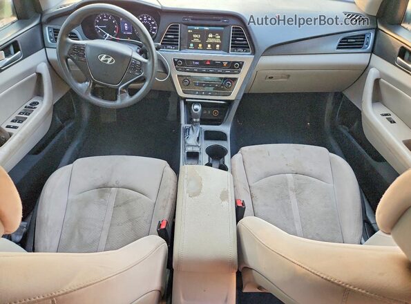 5NPE34AF3GH389267 2016 HYUNDAI SONATA Silver Առջևի վահանակի տեսք