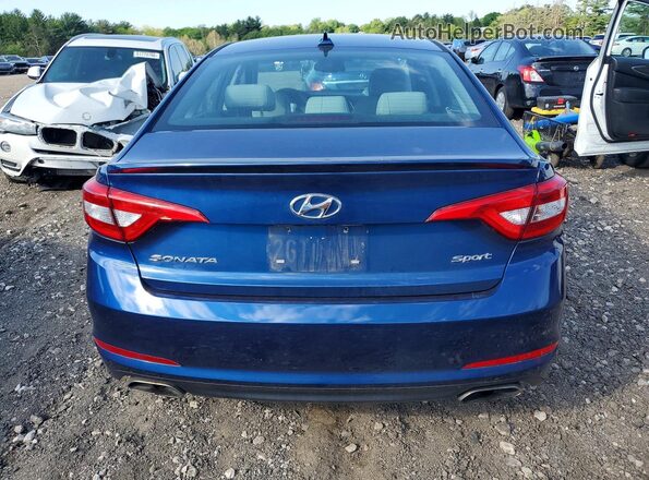 5NPE34AF3GH425622 2016 HYUNDAI SONATA Синий Вид сзади