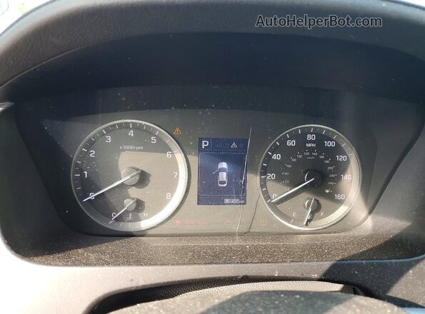 5NPE34AF3GH425622 2016 HYUNDAI SONATA Синий Вид щитка приборов