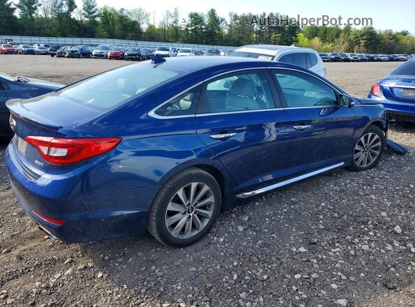 5NPE34AF3GH425622 2016 HYUNDAI SONATA Синий Задняя правая четверть