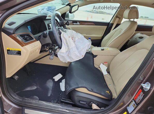 5NPE34AF3GH428357 2016 HYUNDAI SONATA Charcoal წინა სალონის ხედი