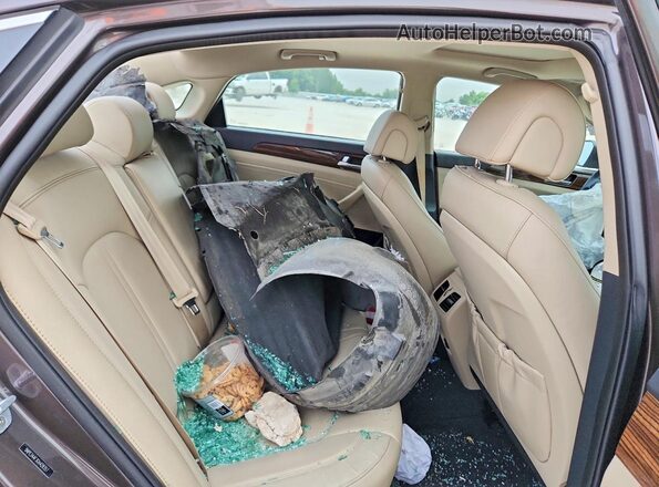 5NPE34AF3GH428357 2016 HYUNDAI SONATA Charcoal უკანა სავარძლების ხედი