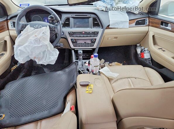 5NPE34AF3GH428357 2016 HYUNDAI SONATA Charcoal წინა პანელის ხედი
