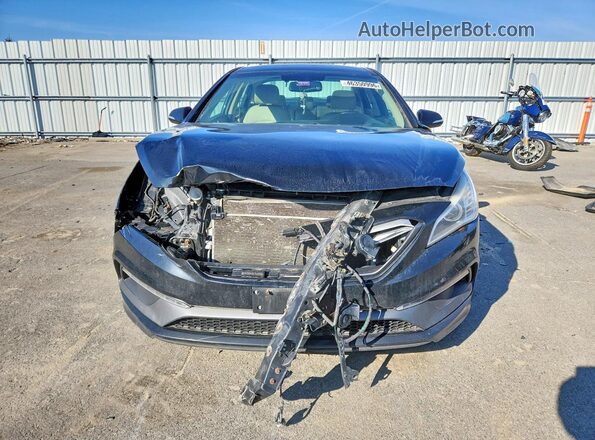 5NPE34AF3GH432697 2016 HYUNDAI SONATA Black Front view