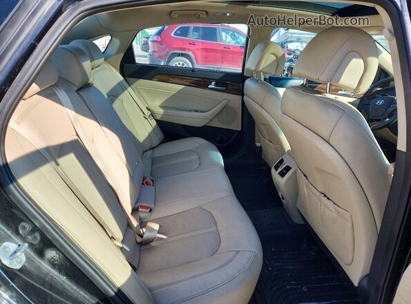 5NPE34AF3GH432697 2016 HYUNDAI SONATA Black Rear seats view