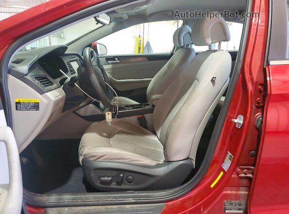 5NPE34AF3HH507013 2017 HYUNDAI SONATA Burgundy Vista interior delantera