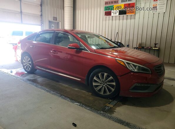 5NPE34AF3HH507013 2017 HYUNDAI SONATA Burgundy Delantero derecho