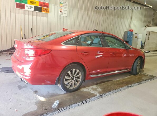 5NPE34AF3HH507013 2017 HYUNDAI SONATA Burgundy Trasero derecho