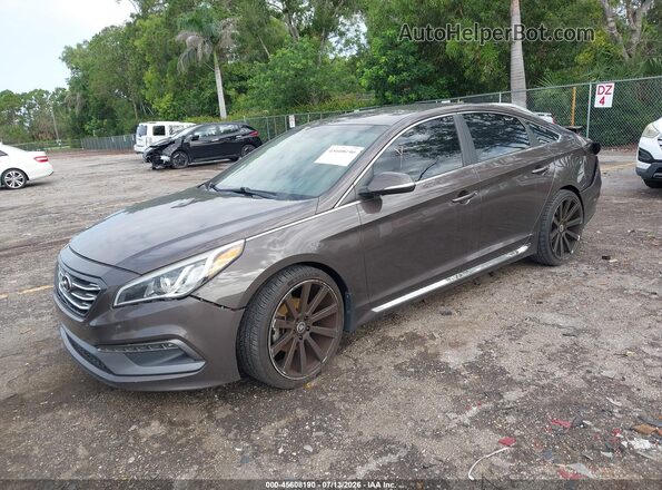 5NPE34AF3HH543252 2017 HYUNDAI SONATA Dark Brown Передня ліва чверть