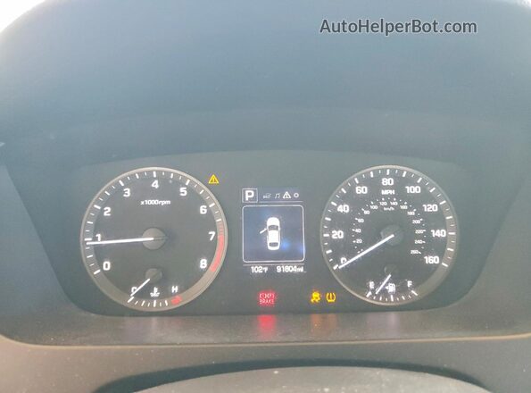 5NPE34AF3HH588286 2017 HYUNDAI SONATA Gray Vista del cuadro de instrumentos
