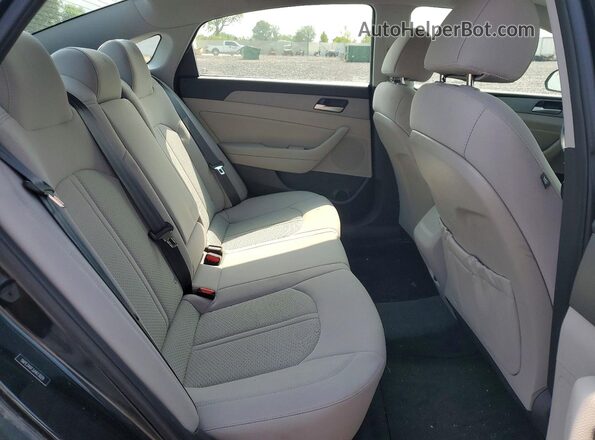 5NPE34AF3JH613029 2018 HYUNDAI SONATA Black Rear seats view