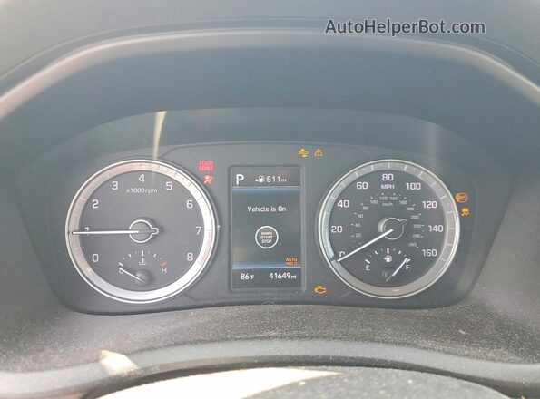 5NPE34AF3JH613029 2018 HYUNDAI SONATA Black Instrument cluster view