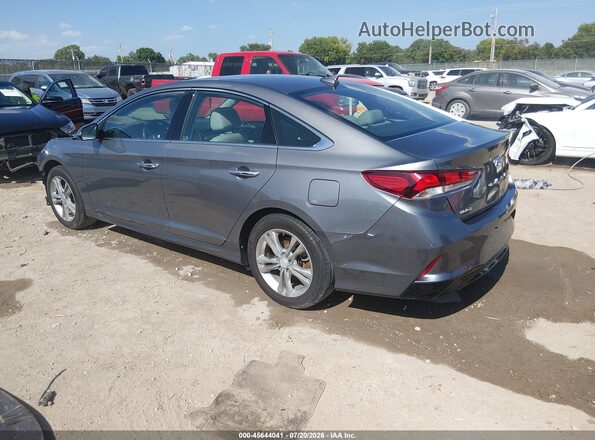 5NPE34AF3JH618585 2018 HYUNDAI SONATA Gray Rear left