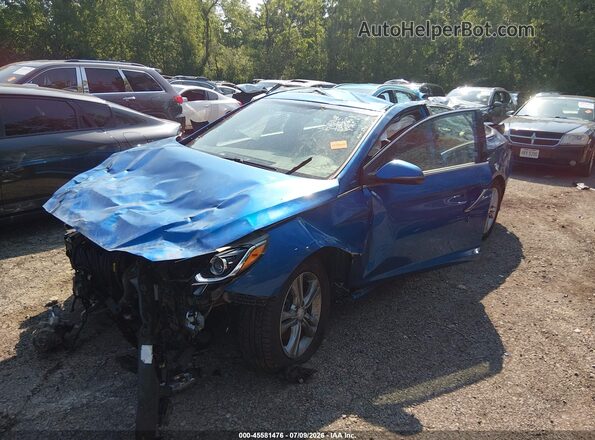 5NPE34AF3JH626881 2018 HYUNDAI SONATA Blue Przód lewy