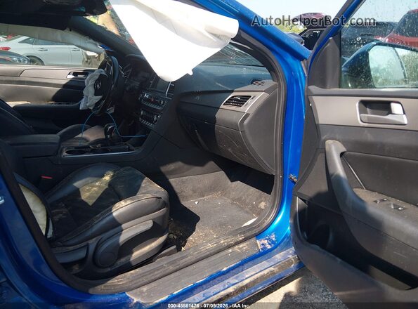 5NPE34AF3JH626881 2018 HYUNDAI SONATA Blue Widok wnętrza z przodu