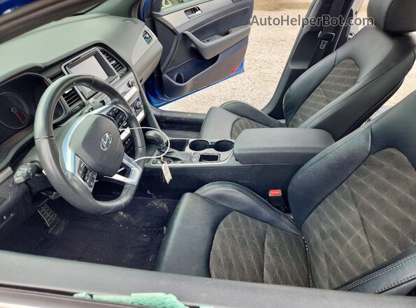 5NPE34AF3JH641638 2018 HYUNDAI SONATA Blue Սալոնի դիմացի տեսք