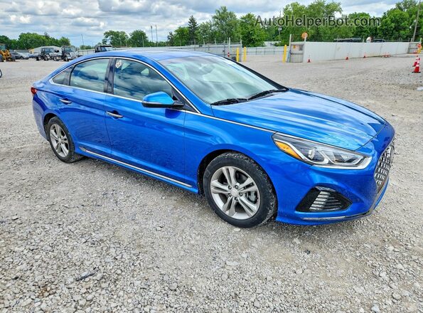 5NPE34AF3JH641638 2018 HYUNDAI SONATA Blue Առջևի աջ
