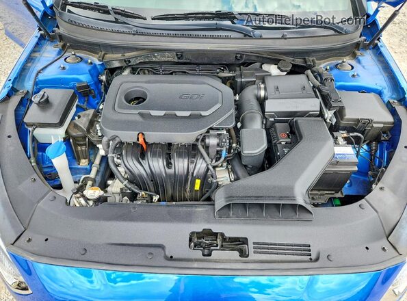 5NPE34AF3JH641638 2018 HYUNDAI SONATA Blue Սալոնի հետևի տեսք