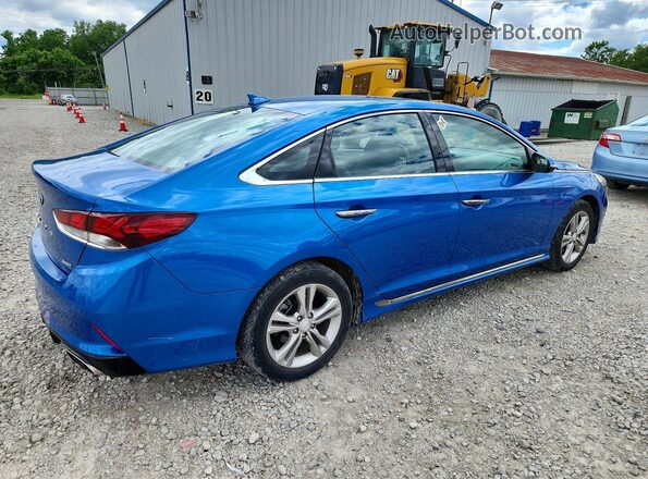 5NPE34AF3JH641638 2018 HYUNDAI SONATA Blue Հետևի աջ
