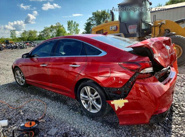 5NPE34AF3JH643003 2018 HYUNDAI SONATA Red უკანა მარცხენა