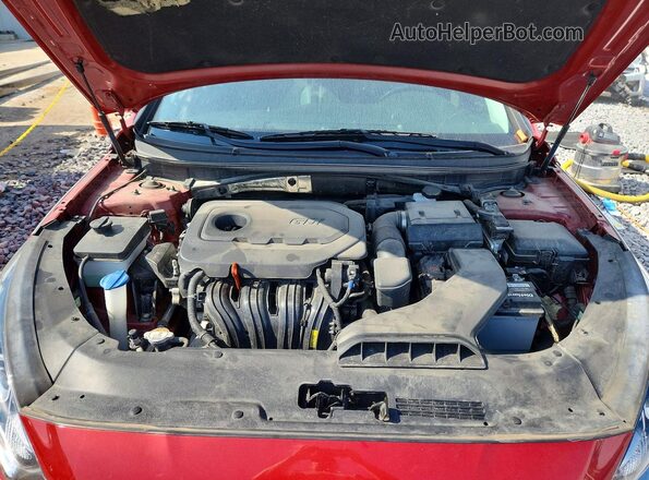 5NPE34AF3JH643003 2018 HYUNDAI SONATA Red უკანა სალონის ხედი