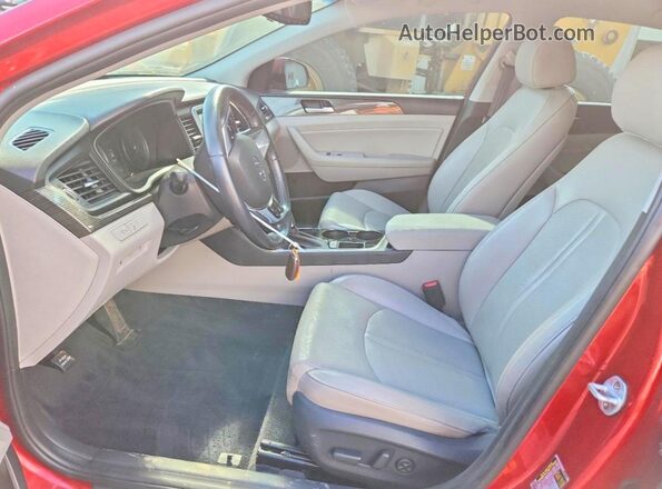 5NPE34AF3JH643003 2018 HYUNDAI SONATA Red წინა სალონის ხედი