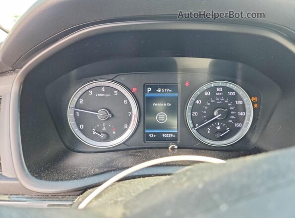 5NPE34AF3JH643003 2018 HYUNDAI SONATA Red ხელსაწყოთა პანელის ხედი