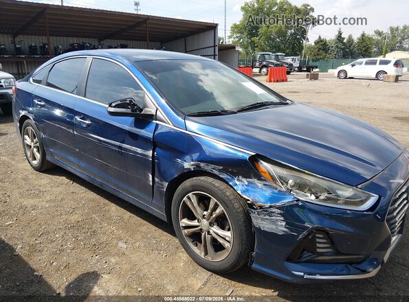 5NPE34AF3JH645236 2018 HYUNDAI SONATA Blue Դիմացի տեսք