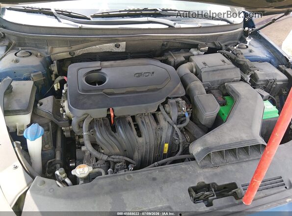 5NPE34AF3JH645236 2018 HYUNDAI SONATA Blue Հետևի տեսք