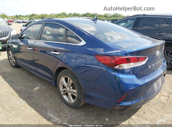 5NPE34AF3JH645236 2018 HYUNDAI SONATA Blue Հետևի ձախ