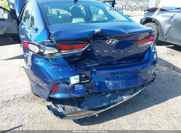 5NPE34AF3JH727970 2018 HYUNDAI SONATA Blue Front view