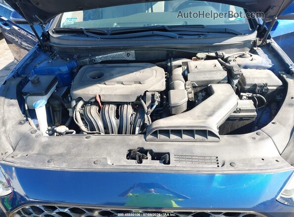 5NPE34AF3JH727970 2018 HYUNDAI SONATA Blue Rear view