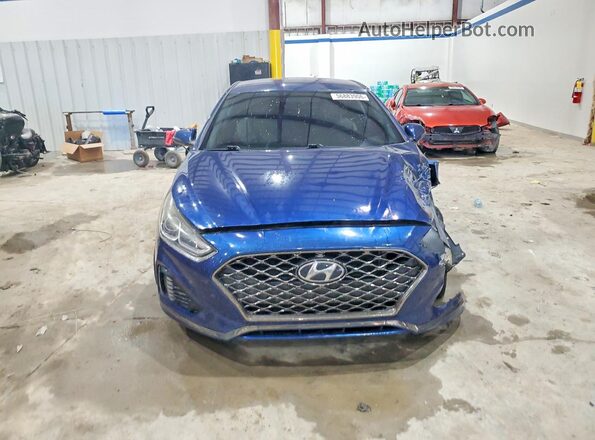 5NPE34AF3KH789256 2019 HYUNDAI SONATA Синий Вид спереди