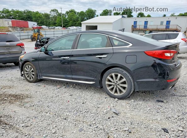 5NPE34AF4GH303058 2016 HYUNDAI SONATA Черный Задняя левая четверть