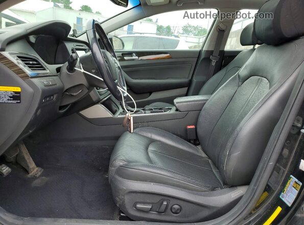5NPE34AF4GH303058 2016 HYUNDAI SONATA Черный Вид салона спереди