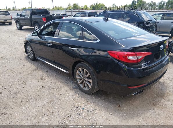 5NPE34AF4GH345777 2016 HYUNDAI SONATA Черный Задняя левая четверть
