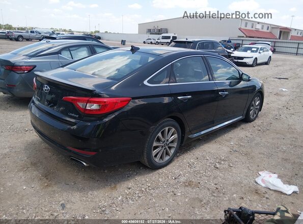 5NPE34AF4GH345777 2016 HYUNDAI SONATA Черный Задняя правая четверть
