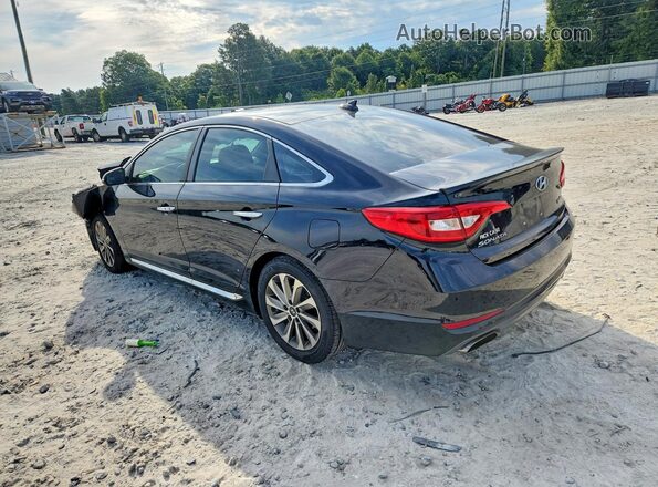 5NPE34AF4GH363731 2016 HYUNDAI SONATA Black Հետևի ձախ