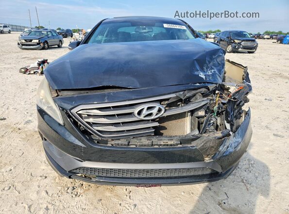 5NPE34AF4GH363731 2016 HYUNDAI SONATA Black Դիմացի տեսք